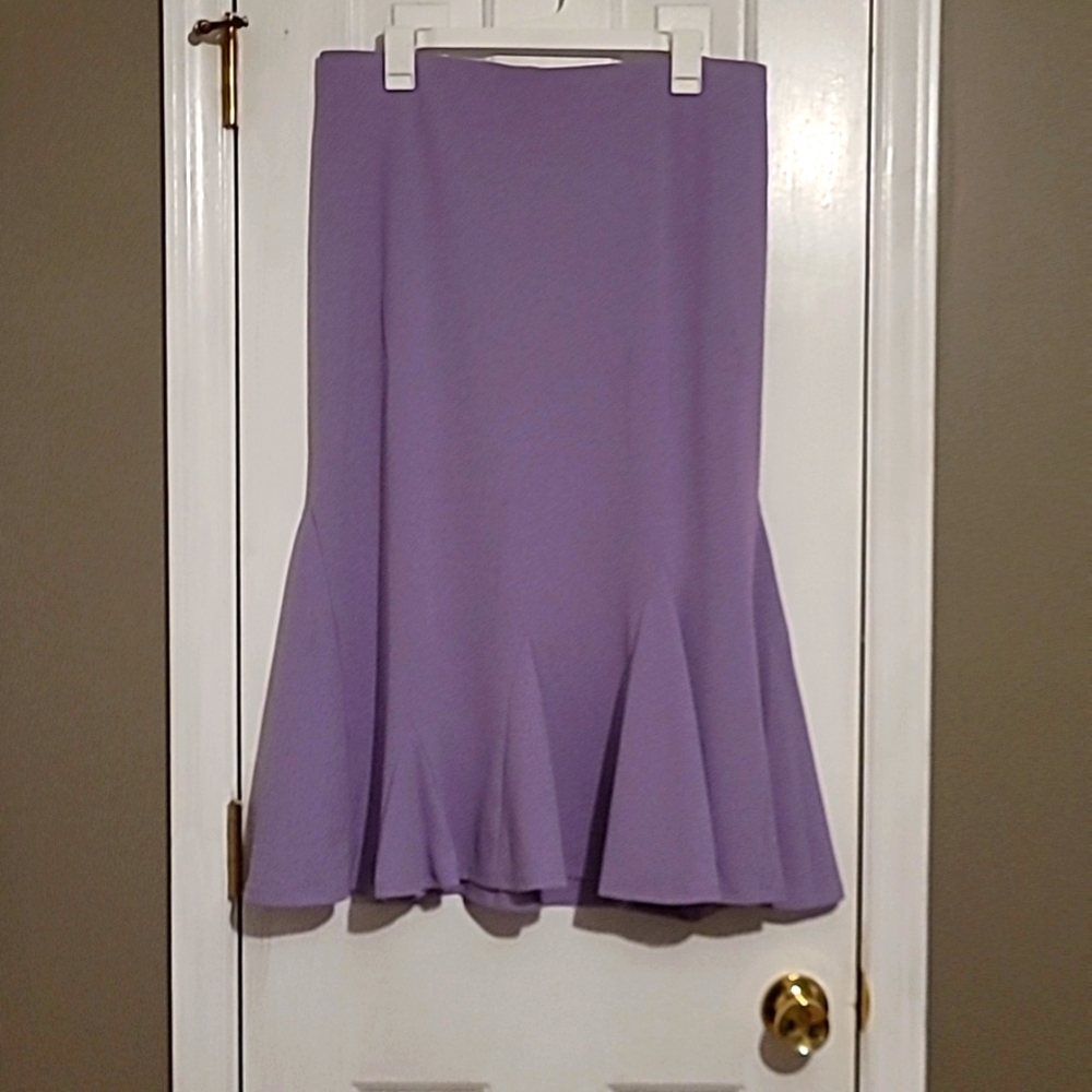 ASHLEY STEWART FLARED HEM PENCIL SKIRT